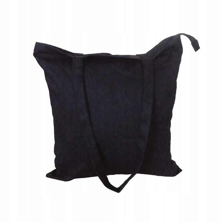 Torba Bawełniana z Zamkiem Czarna 38x42cm