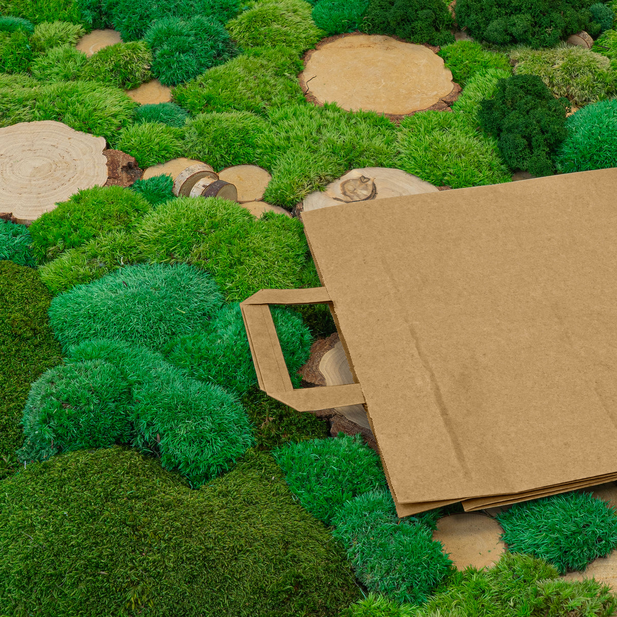 Torba papierowa z uchwytem płaskim 320x220x245mm Brązowa