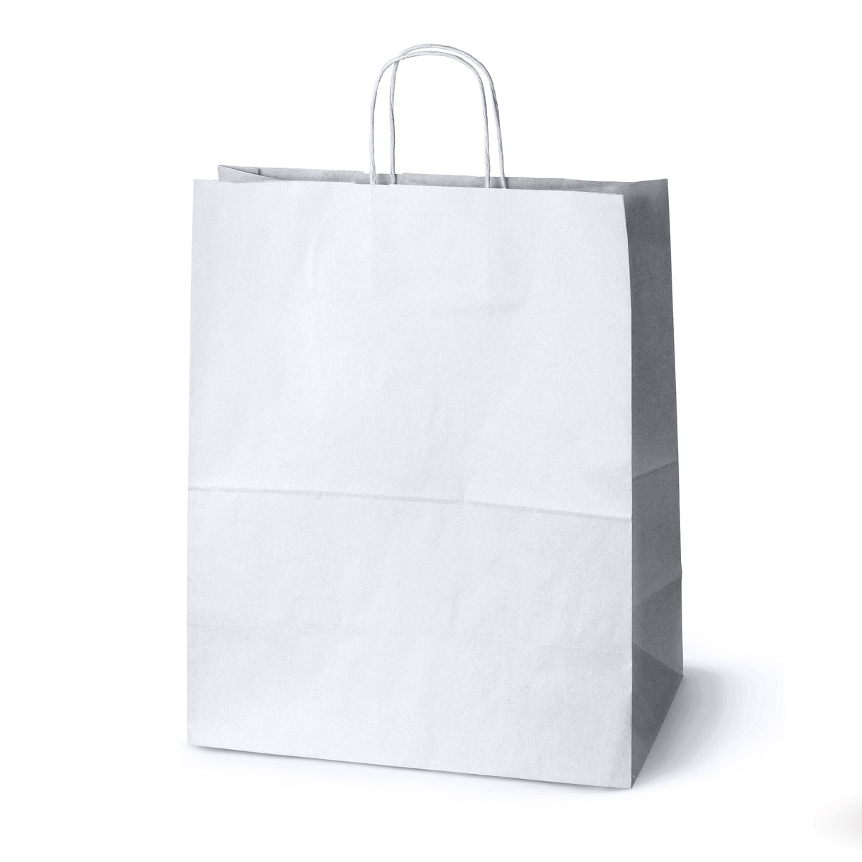 Torba papierowa 350x180x440mm z uchwytem skręcanym Biała
