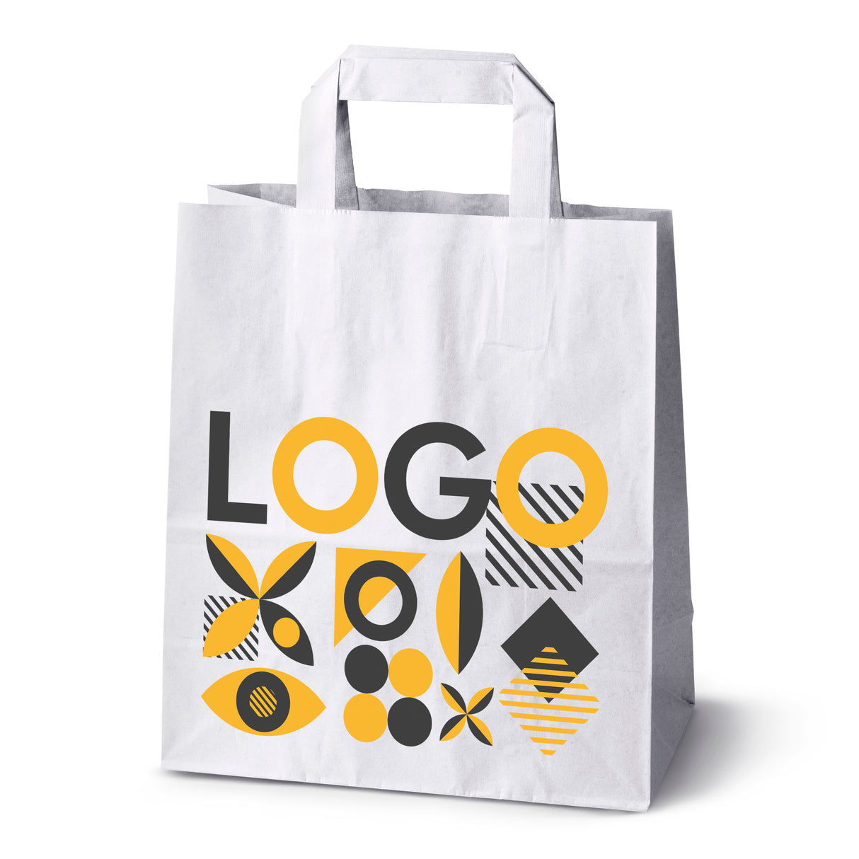 Torba papierowa 220x110x245mm z nadrukiem Biała od 50 szt.