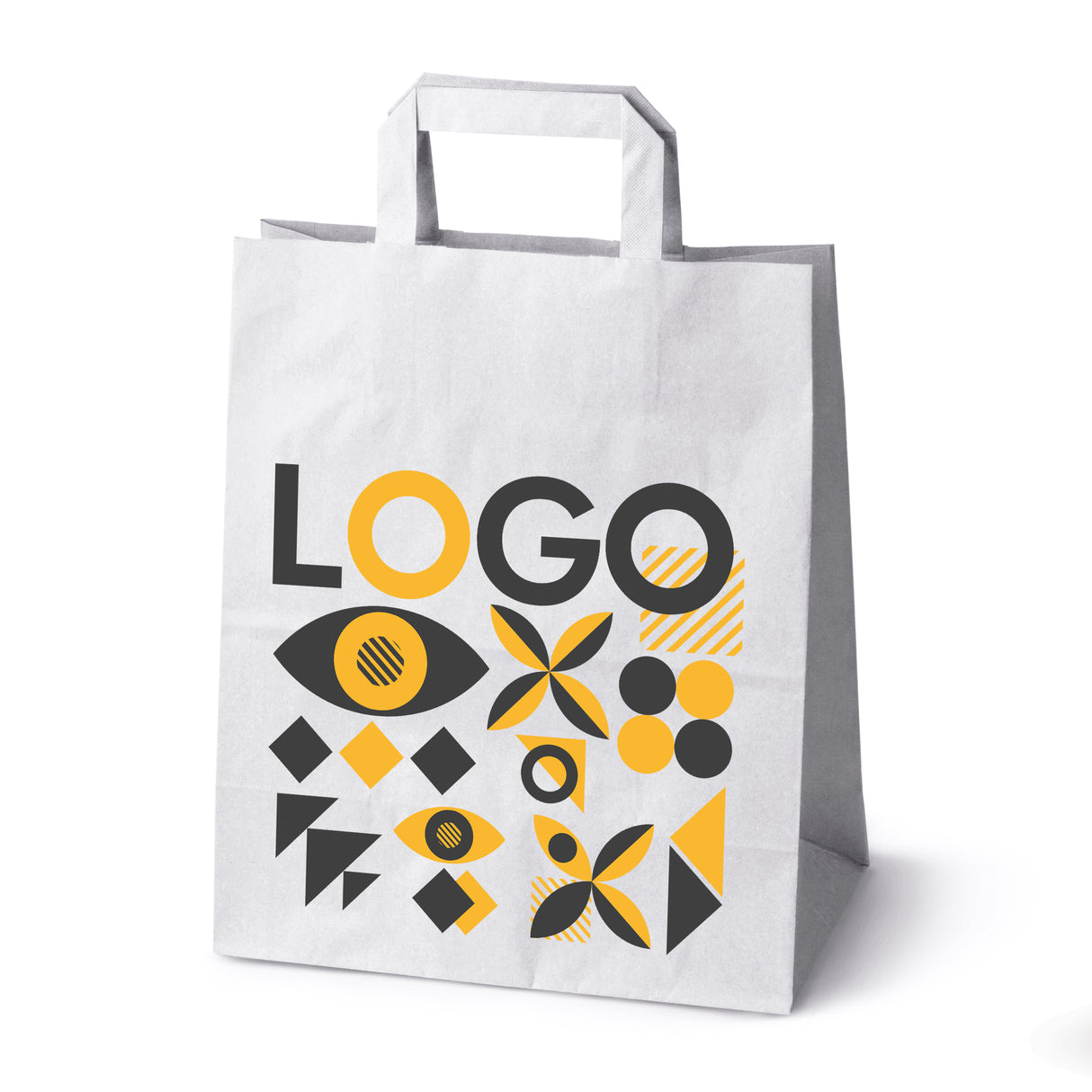 Torba papierowa 260x140x300mm z nadrukiem Biała od 50 szt.