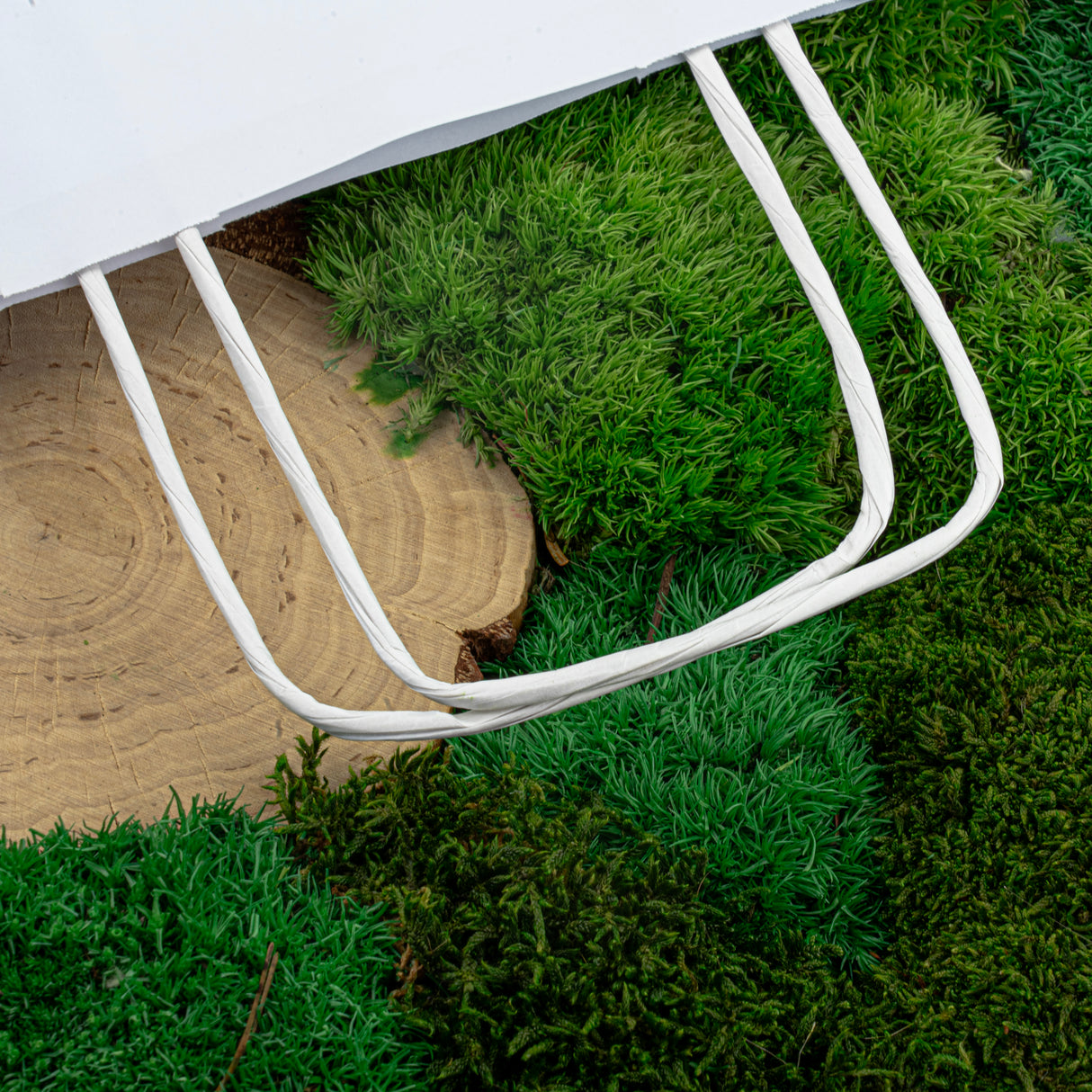 Torba papierowa z uchwytem skręcanym 240x100x320mm Biała