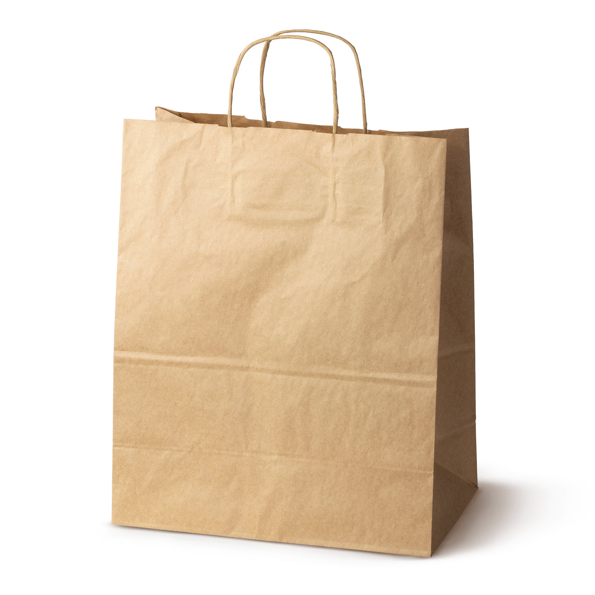 Torba papierowa z uchwytem skręcanym 360x330x320mm Brązowa