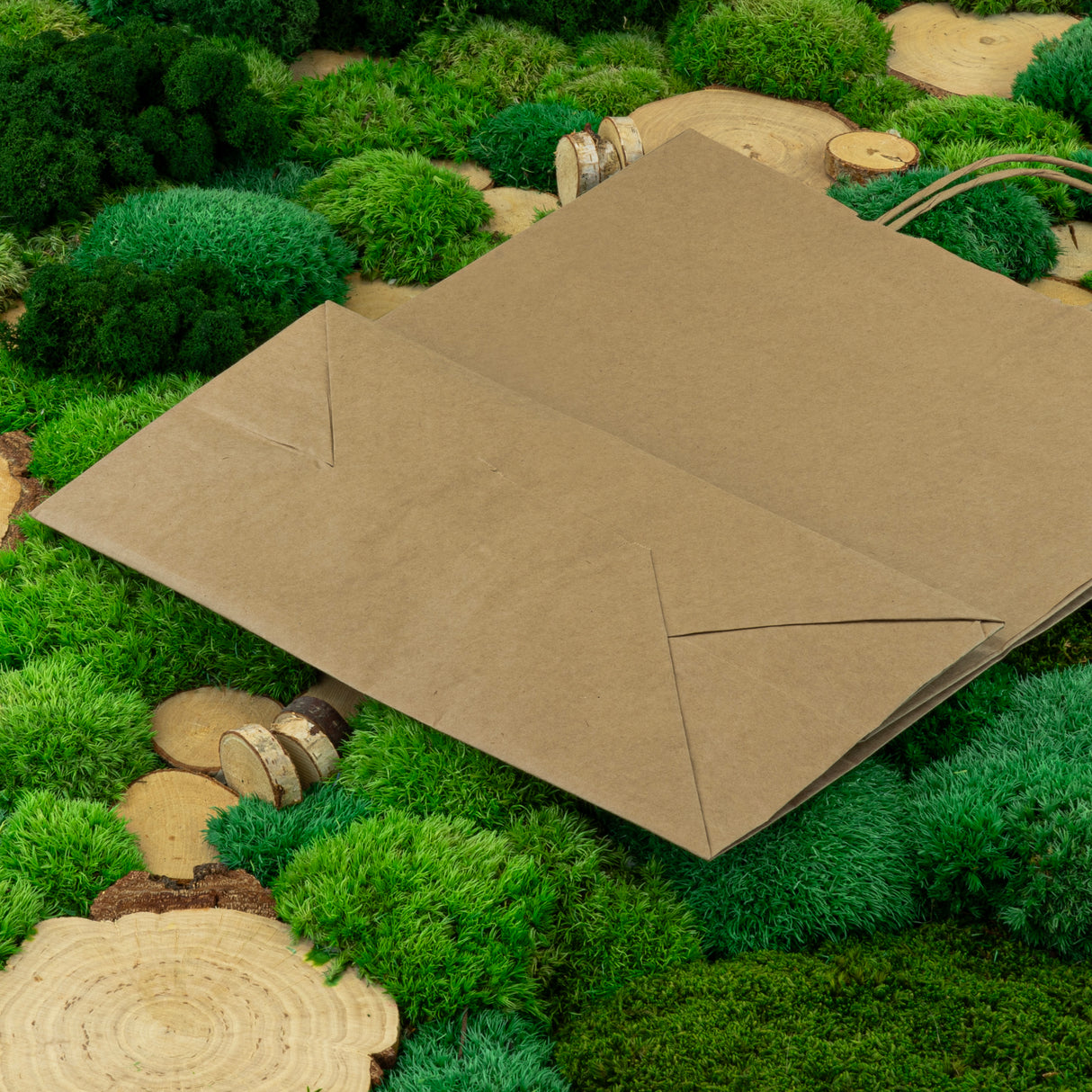 Torba papierowa z uchwytem skręcanym 360x330x320mm Brązowa