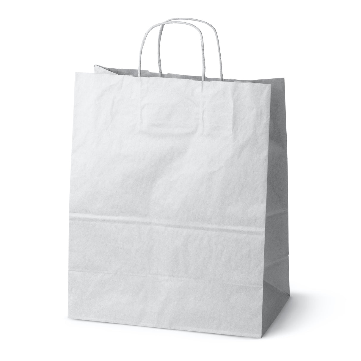 Torba papierowa z uchwytem skręcanym 330x160x380mm Biała