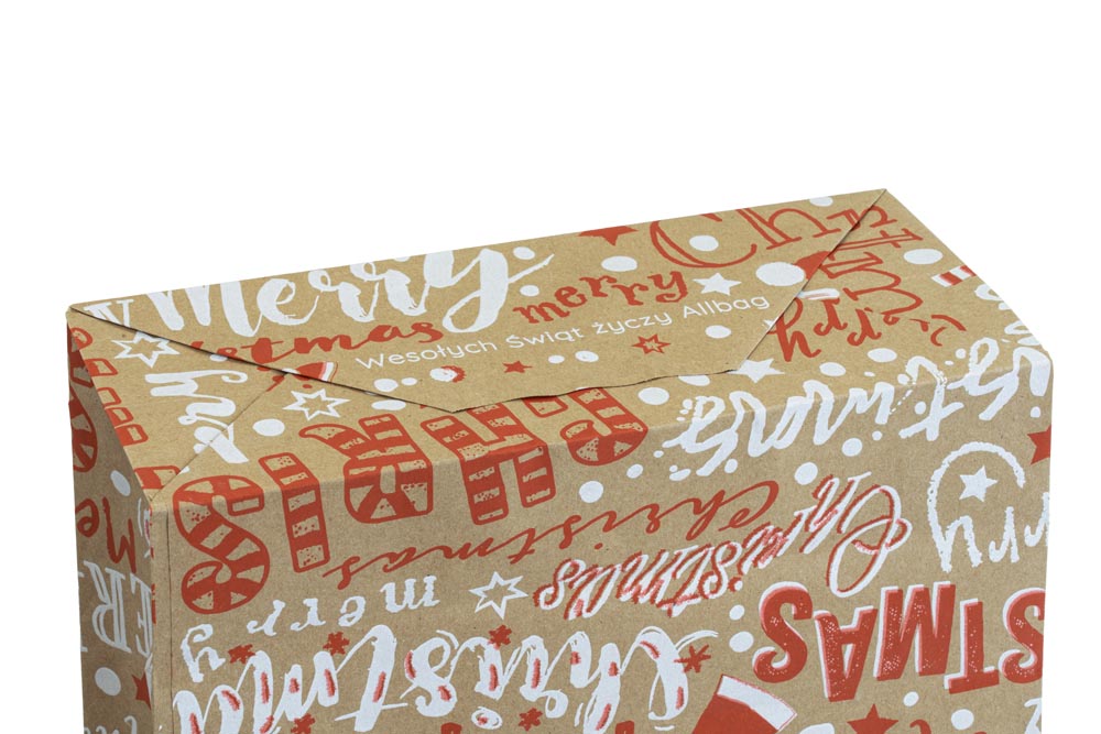 Torba papierowa świąteczna 240x100x320mm Merry Christmas