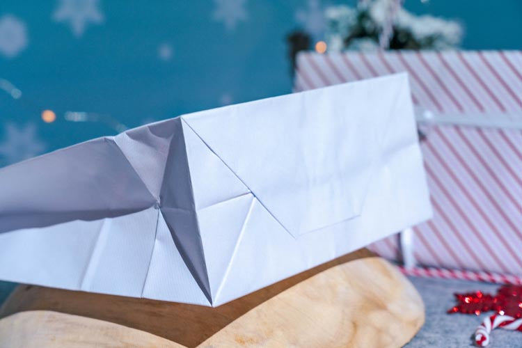 Torba papierowa świąteczna 240x100x320mm Mikołaje