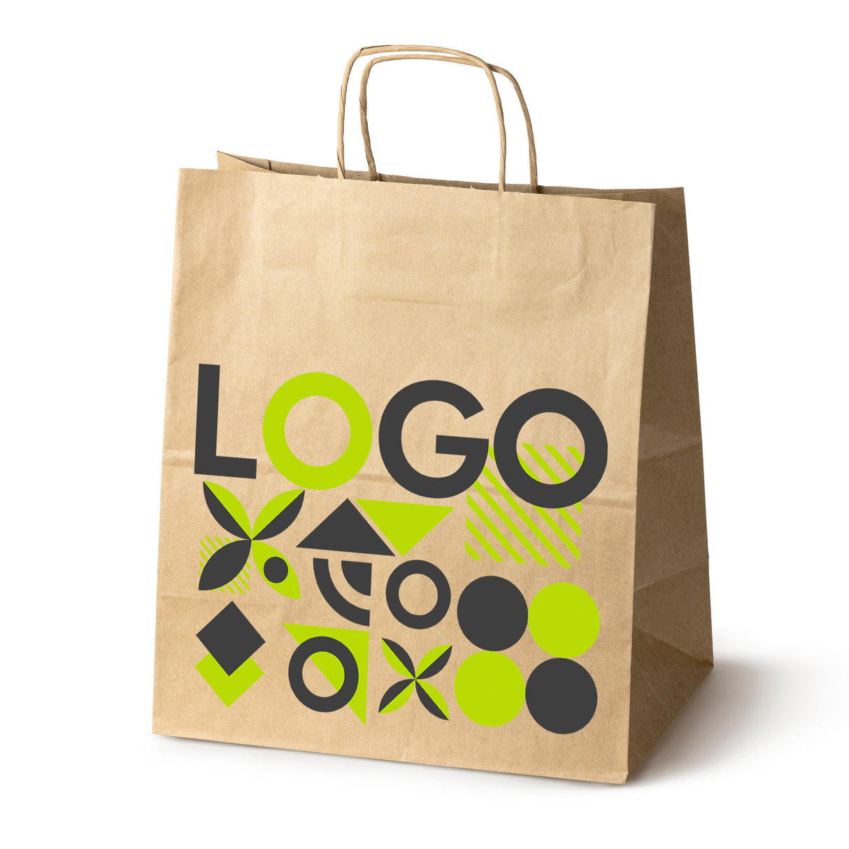 Torba papierowa 305x170x340mm z nadrukiem Brązowa od 50 szt.