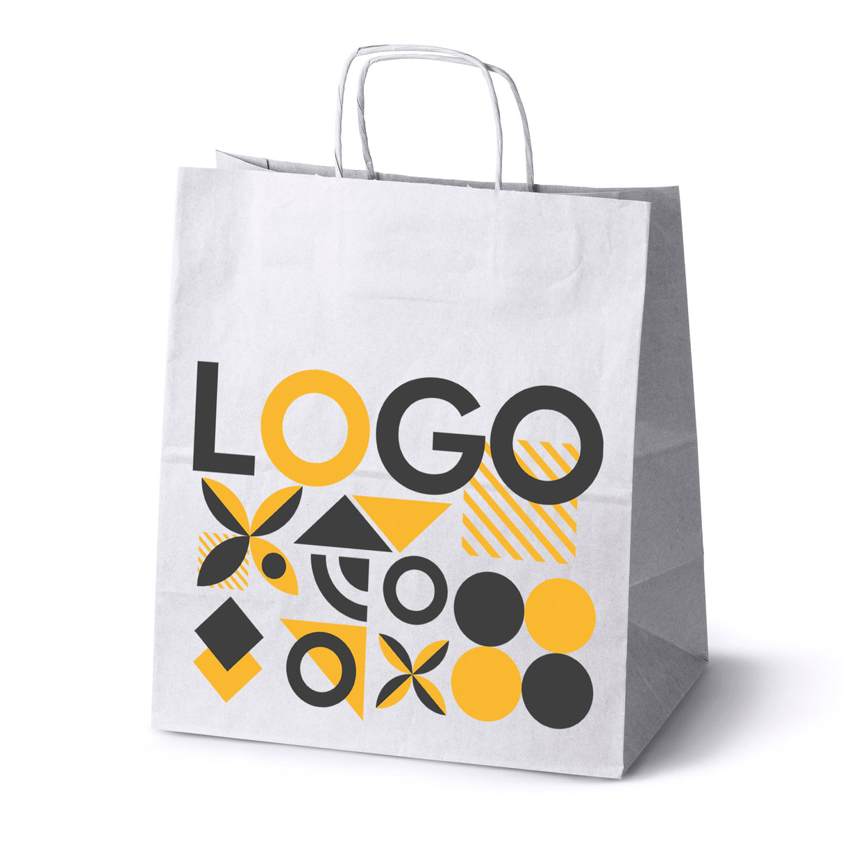 Torba papierowa 305x170x340mm z nadrukiem Biała od 50 szt.