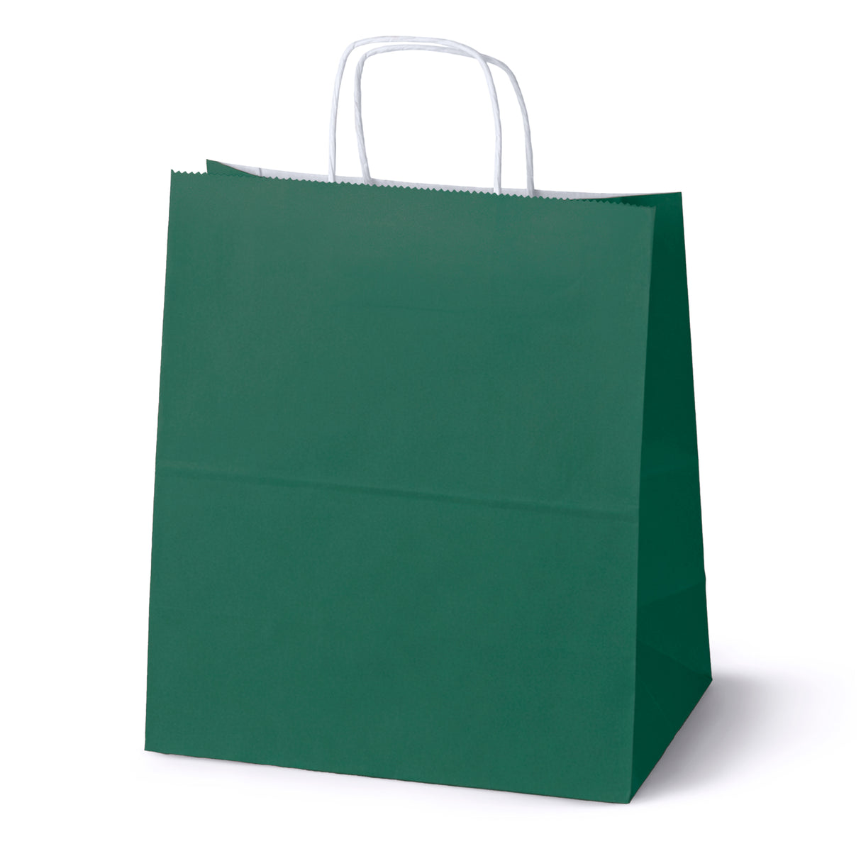 Torba Papierowa z Uchwytem Skręcanym 300x170x340mm Ciemnozielona Biały Ciemnozielony