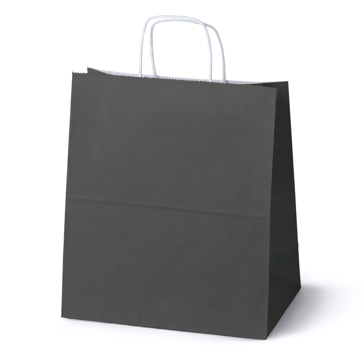 Torba Papierowa z Uchwytem Skręcanym 300x170x340mm Czarna Biały