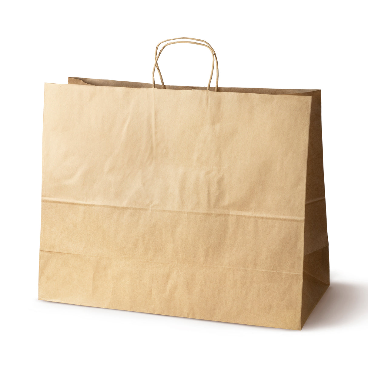 Torba papierowa z uchwytem skręcanym 500x180x390mm Brązowa