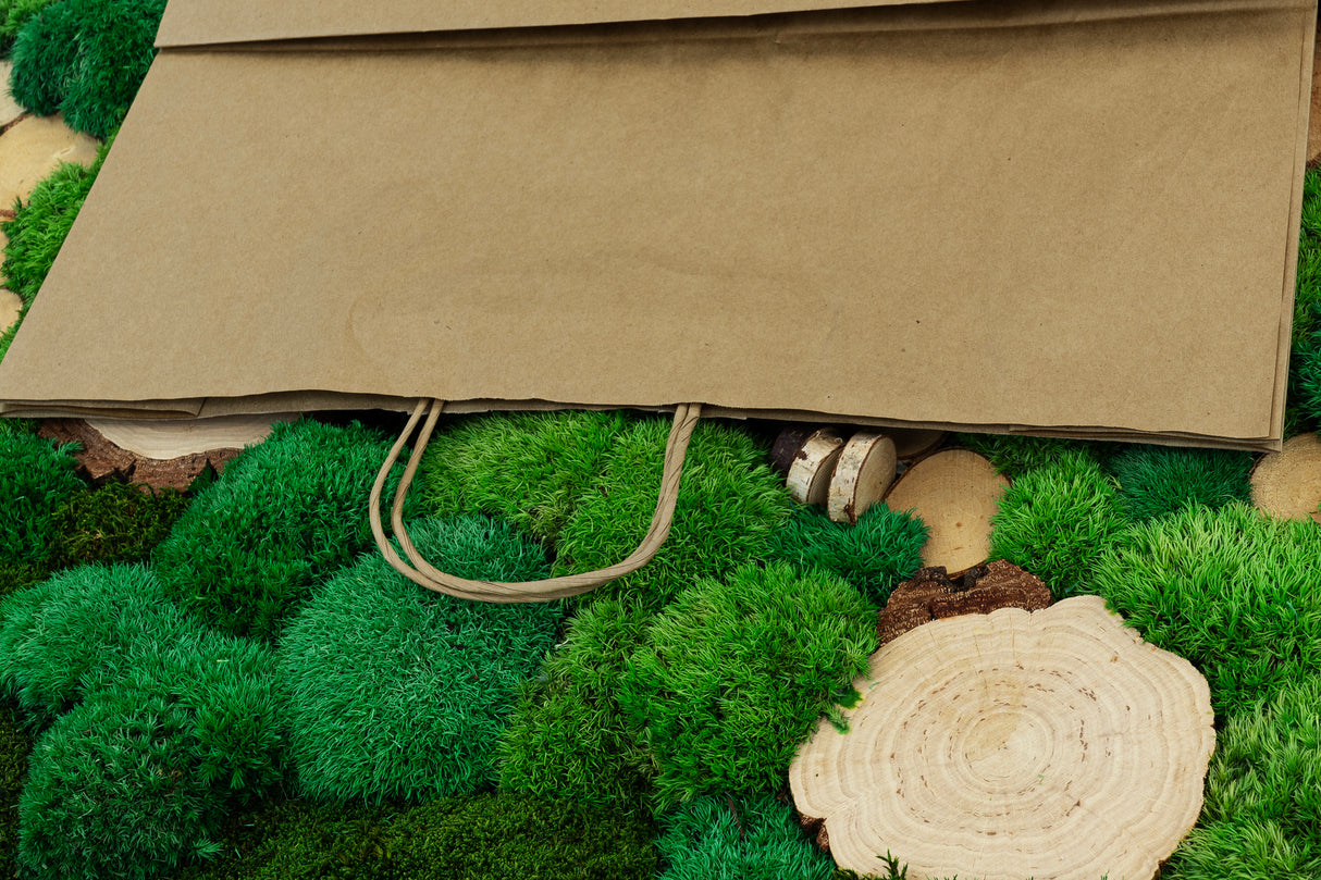 Torba papierowa z uchwytem skręcanym 500x180x390mm Brązowa