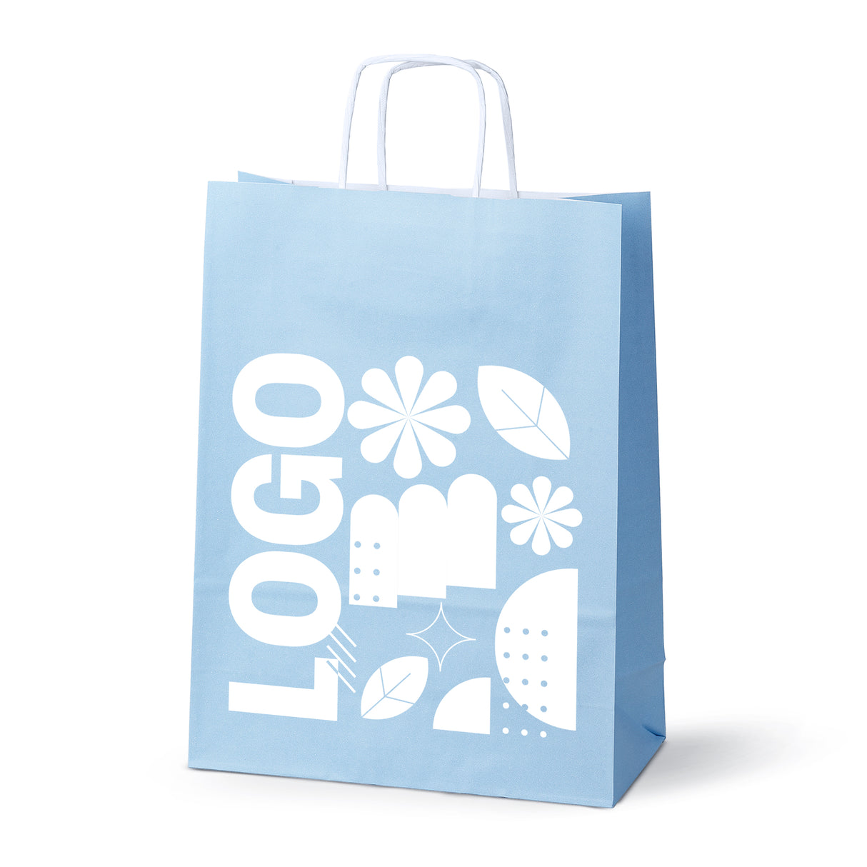 Torba papierowa 240x100x320mm z nadrukiem Niebieska od 50 szt.