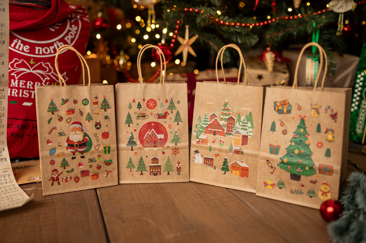 Torba papierowa świąteczna 260x120x330mm Boże Narodzenie 4szt.