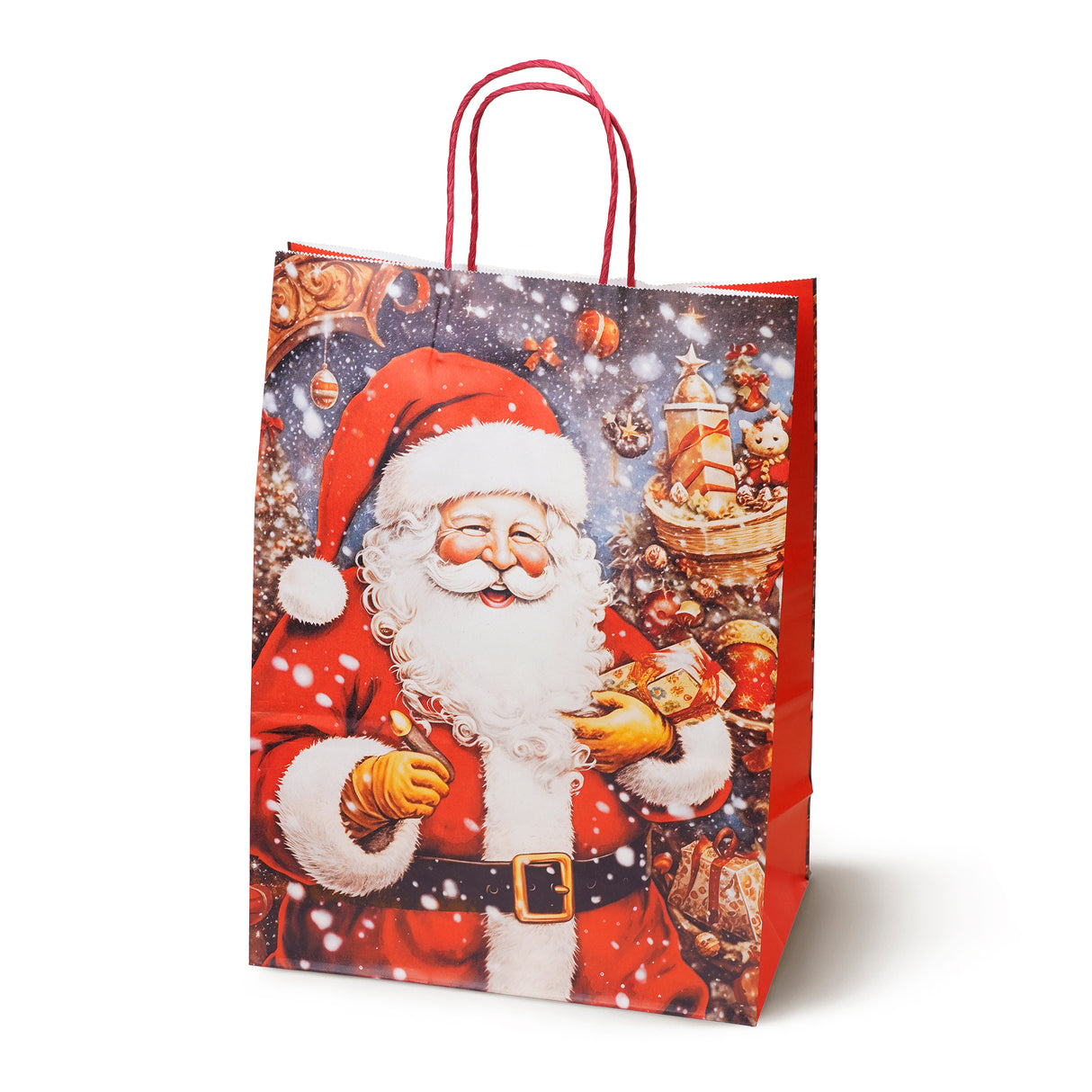 Torba papierowa świąteczna 150x80x210mm Mikołaj 4szt.