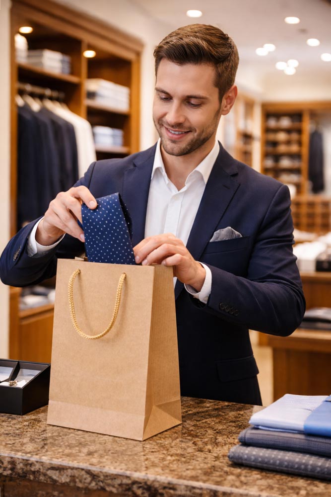 Torba Papierowa ECO Prestige 170x70x210mm Brązowa