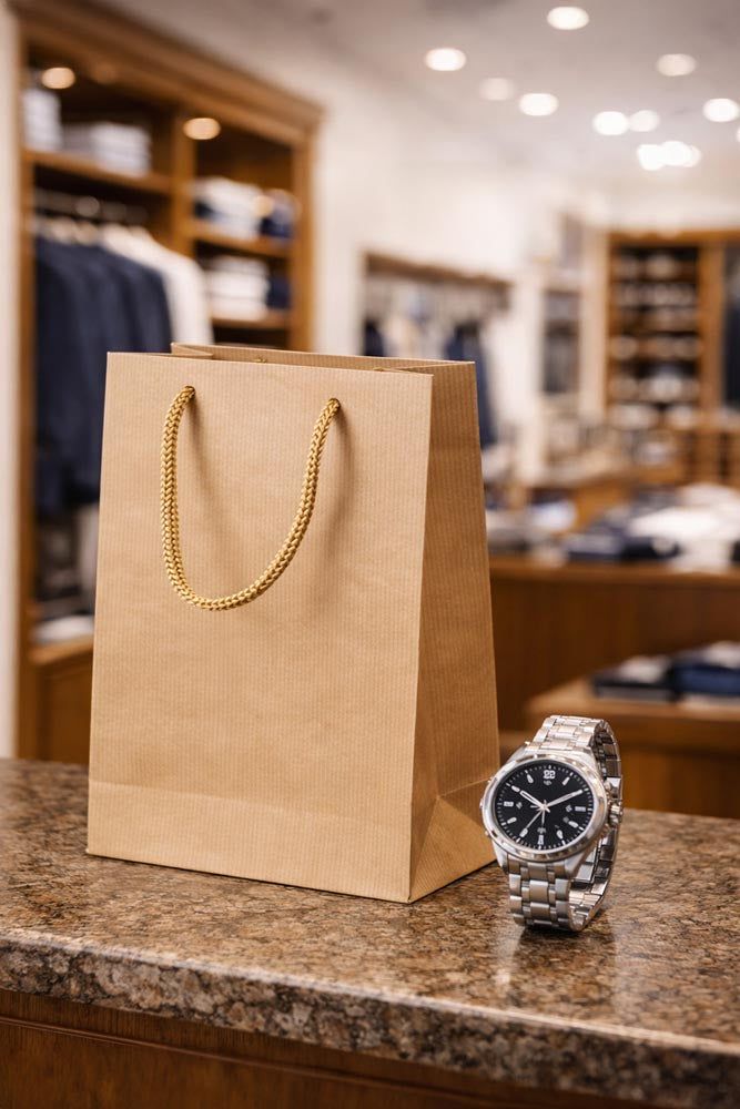 Torba Papierowa ECO Prestige 170x70x210mm Brązowa