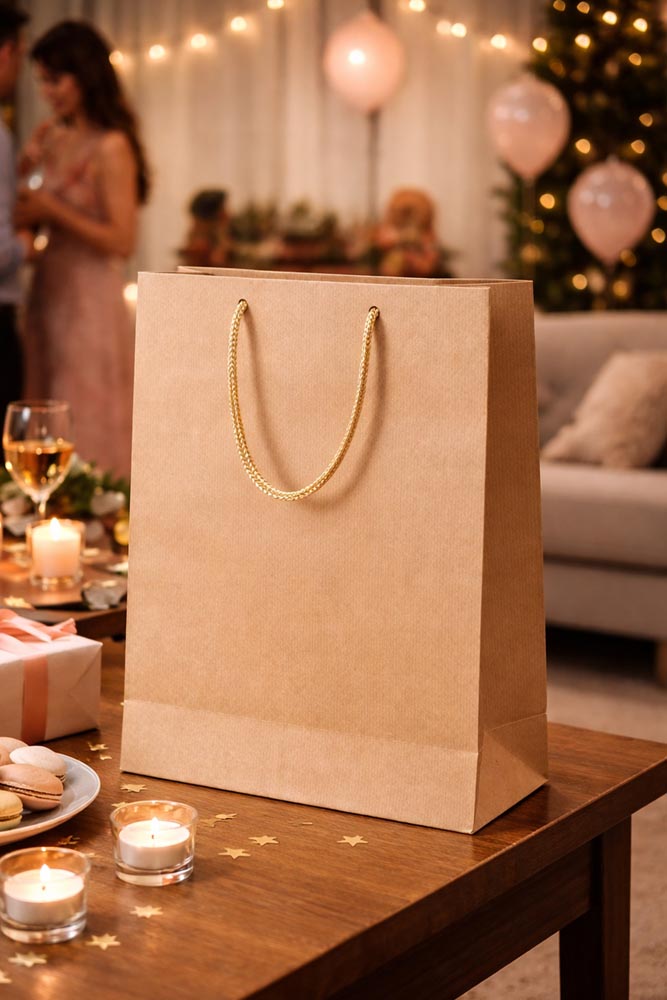 Torba papierowa 240x90x320mm ECO prestige Brązowa