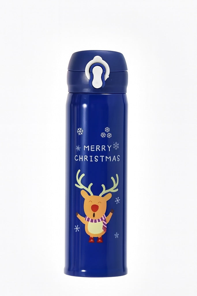 Termos granatowy Renifer 500ml