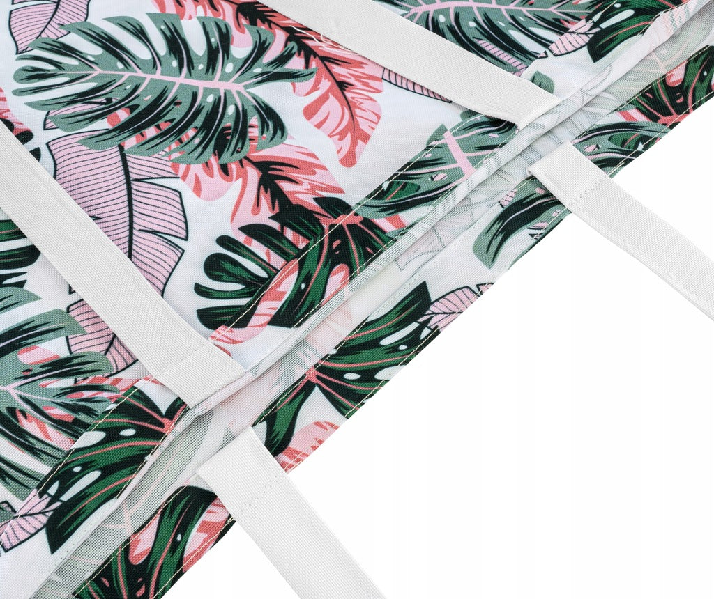 Torba plażowa OXFORD Różowo zielona monstera
