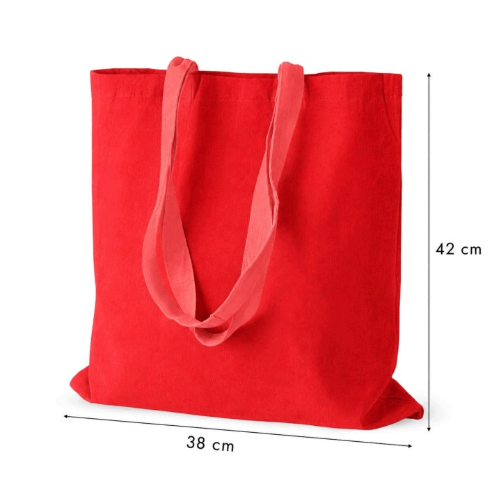 Torba Bawełniana 380x420mm Czerwona Uchwyt: 70cm