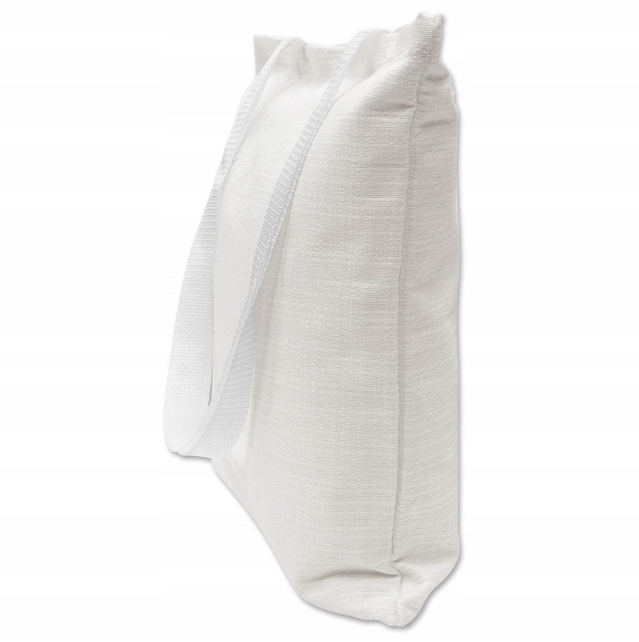 Torba bawełniana 380x420mm Biała garsonka Uchwyt Biały kaletniczy: 70cm