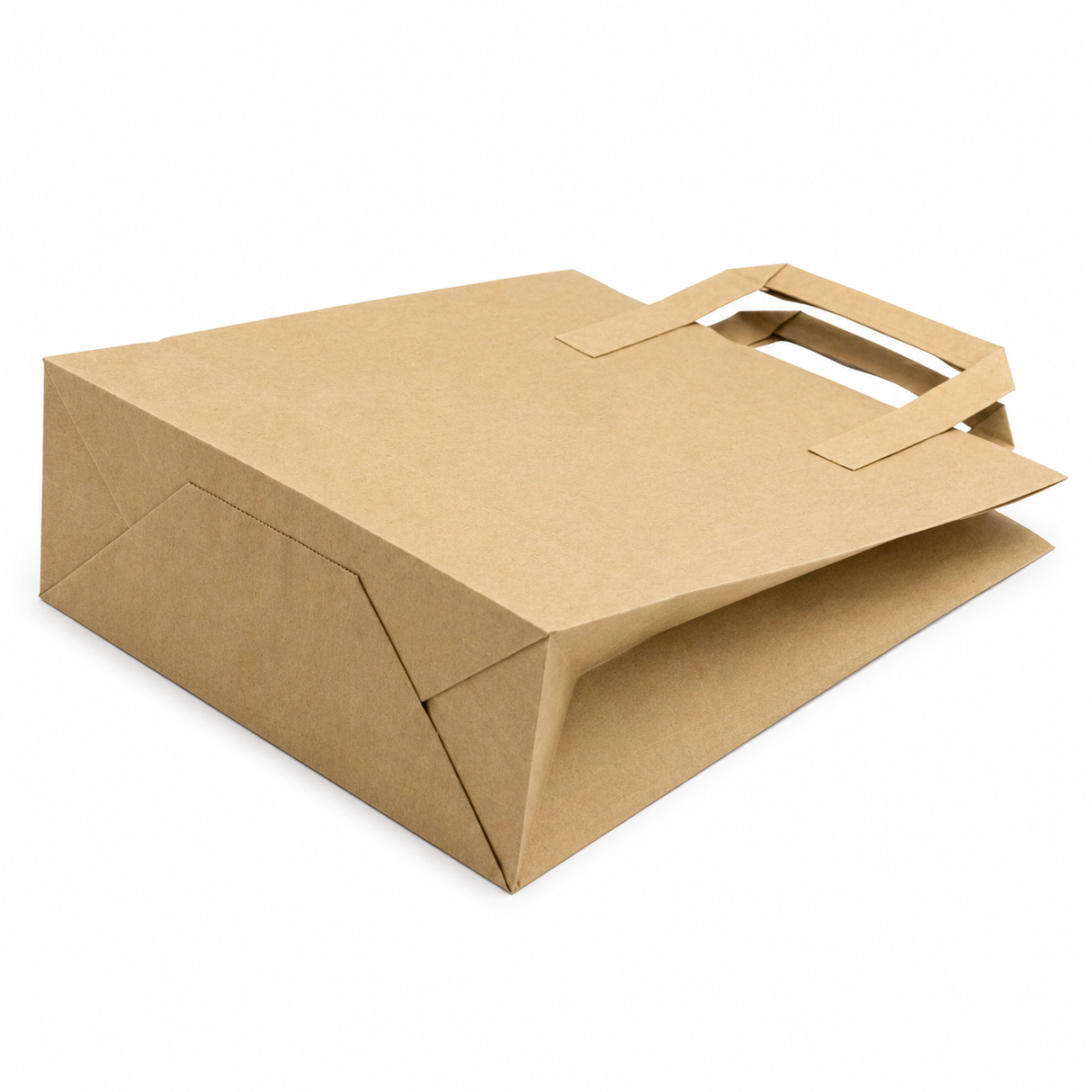 Torba papierowa z Uchwytem Płaskim 180x90x220 mm Brązowa
