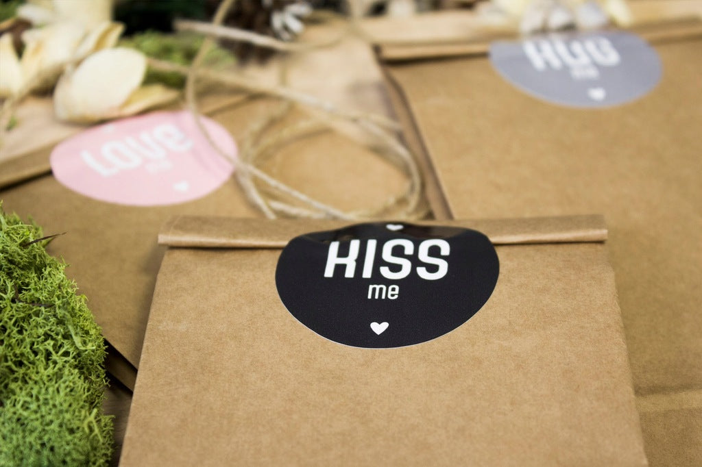 Naklejki KISS ME ozdobne 10szt.