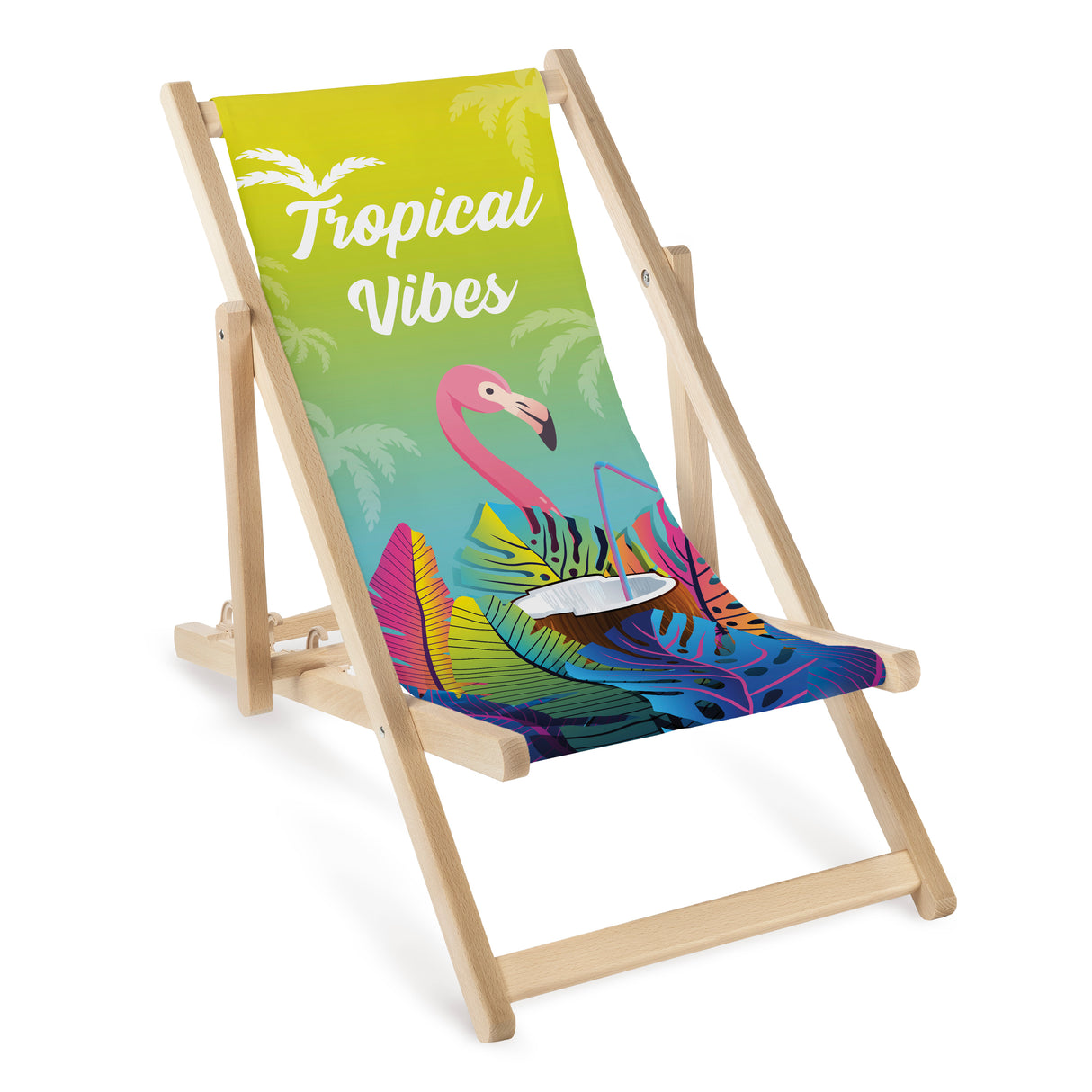 Leżak drewniany dziecięcy Tropical Vibes