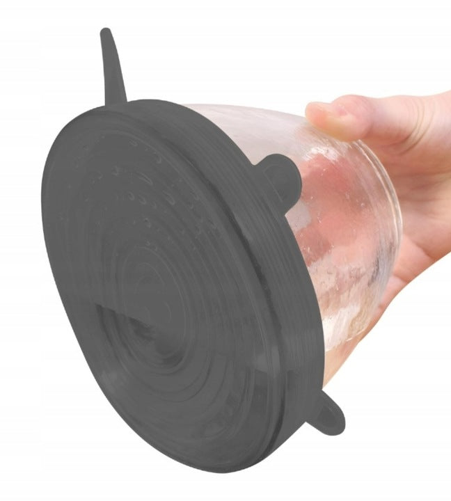 Silikonowe pokrywki UNIWERSALNE do żywności 6szt.