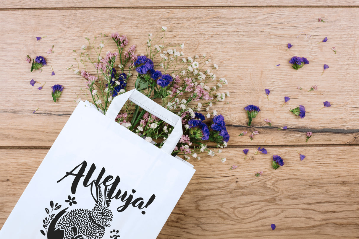 Torba papierowa 50szt. 320x160x39mm BIAŁA ALLELUJA