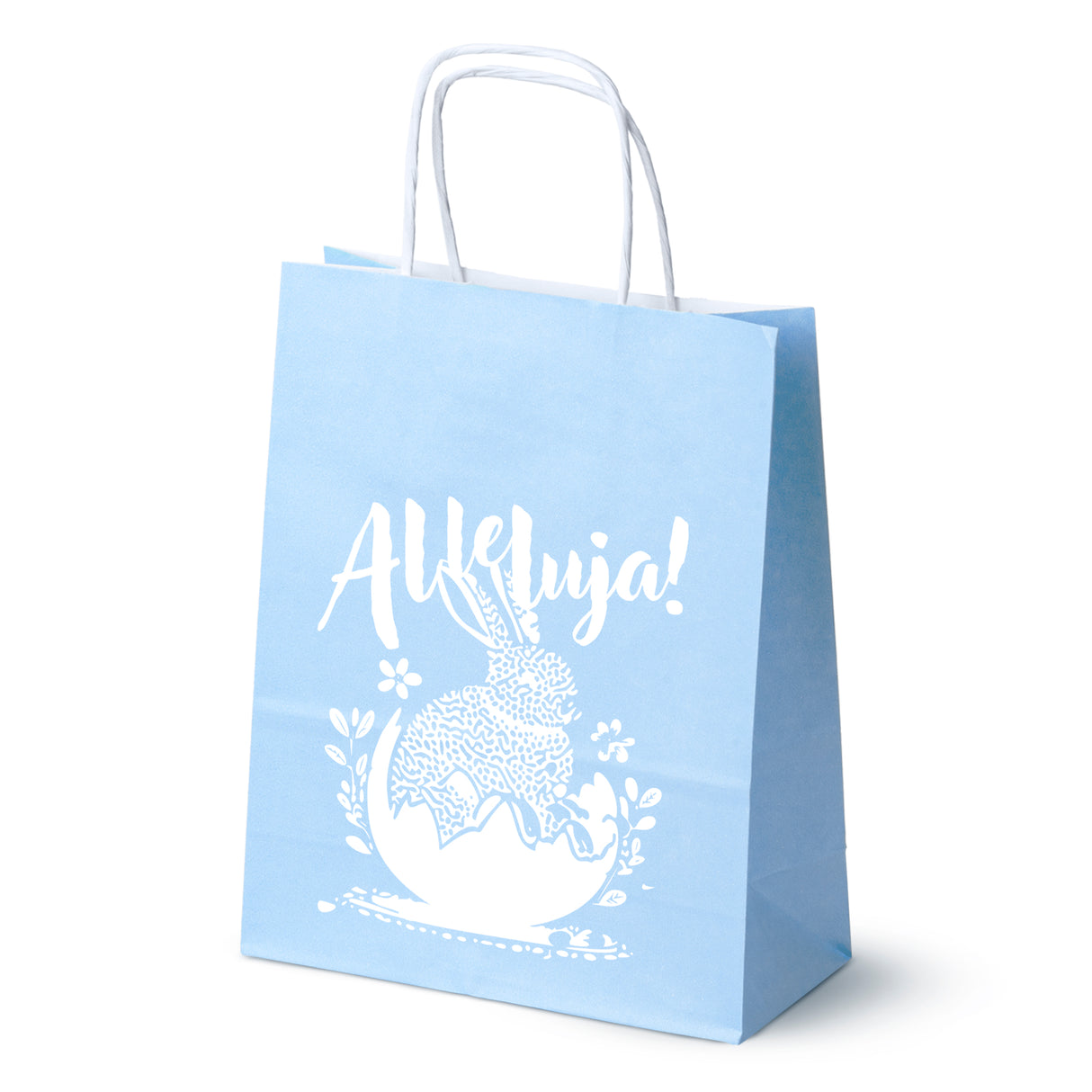 Torba papierowa 50szt. 180x80x225mm Niebieski Pastel ALLELUJA