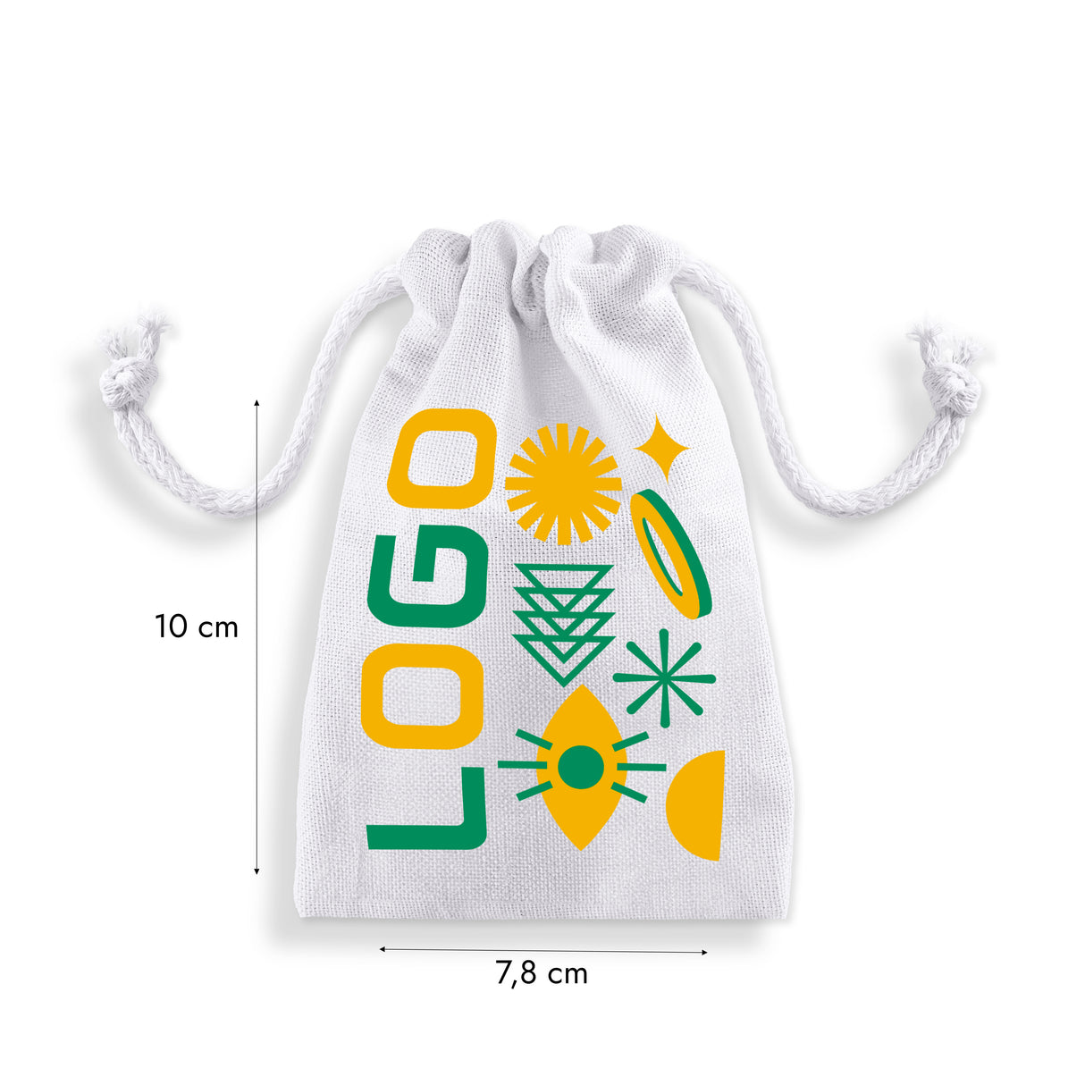 Worek bawełniany z nadrukiem 100x150mm Biały od 50szt.