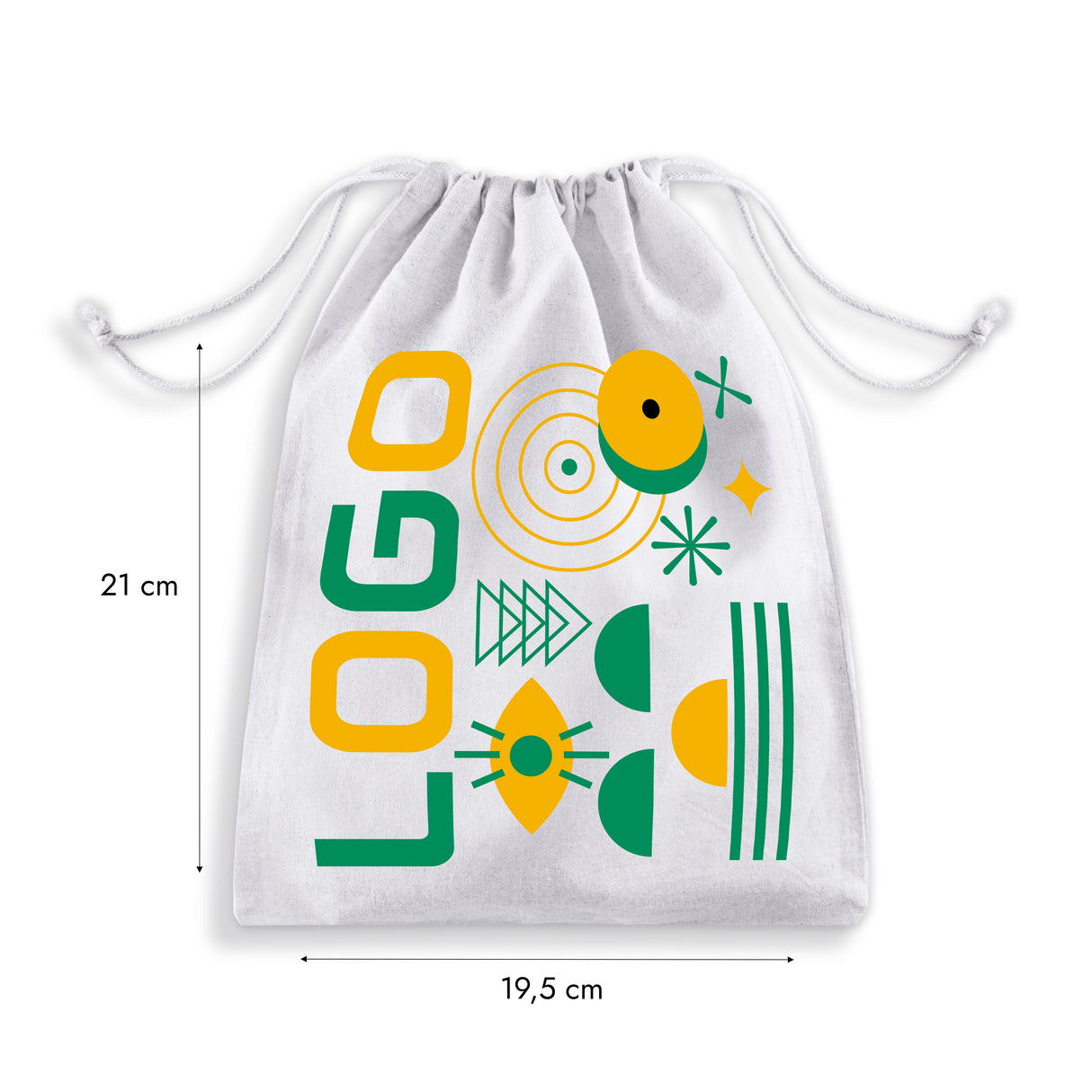 Worek bawełniany z nadrukiem 250x300mm Biały od 50szt.