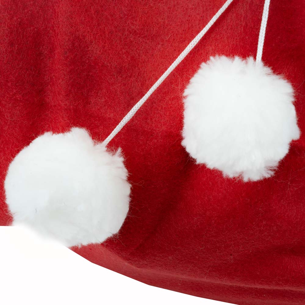 Worek filcowy Świętego Mikołaja czerwony