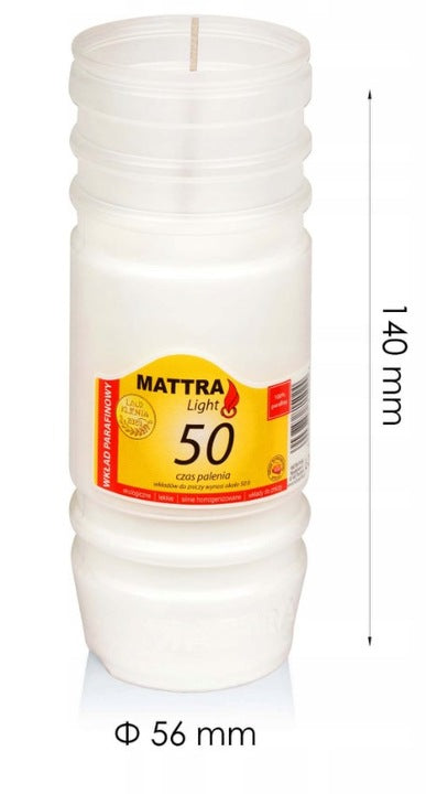 Wkłady do zniczy PARAFINOWE 40szt.