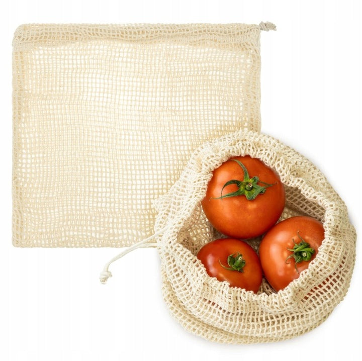 Worek z Siatki Bawełnianej 15x18cm Ecru