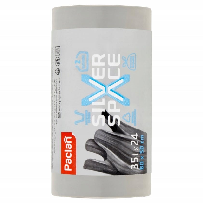 Mocne Worki na Śmieci Silver Space 35l + 60l Paclan