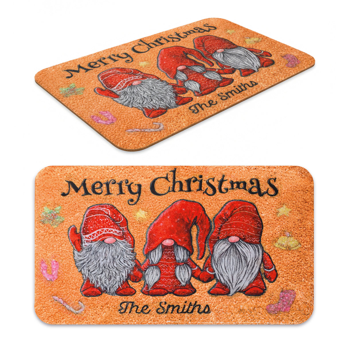 Dywanik świąteczny Krasnale Merry Christmas