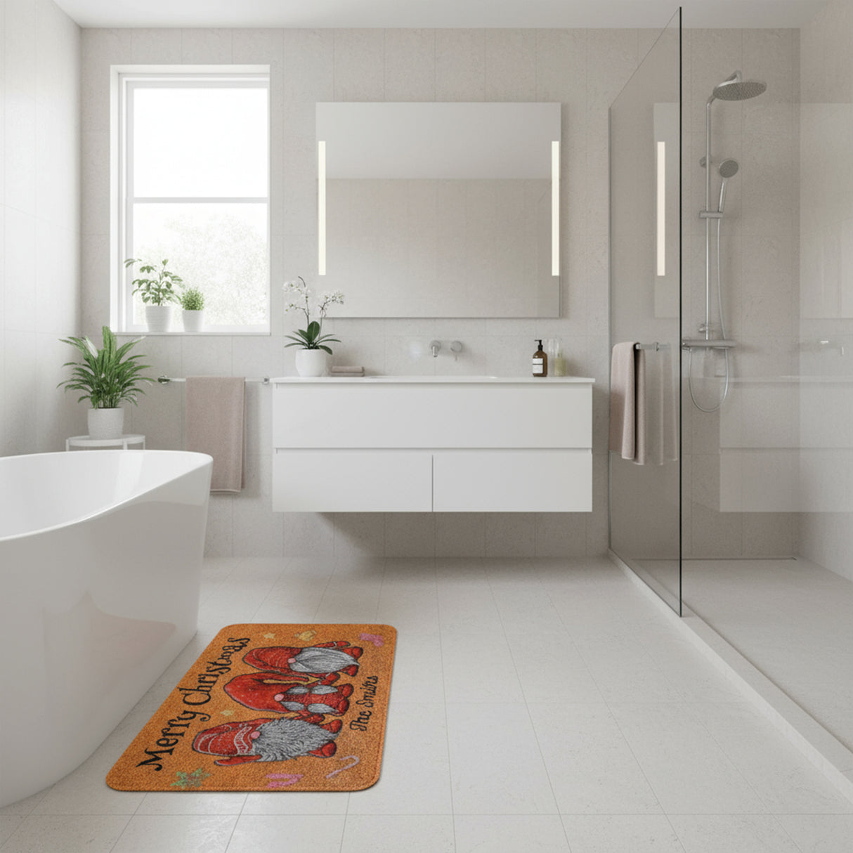 Dywanik świąteczny Krasnale Merry Christmas