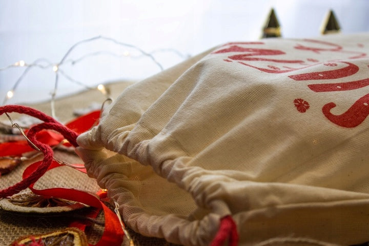 Woreczek bawełniany 25x30cm Ecru Silent Night Holy