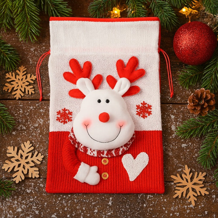 Worek świąteczny z reniferem