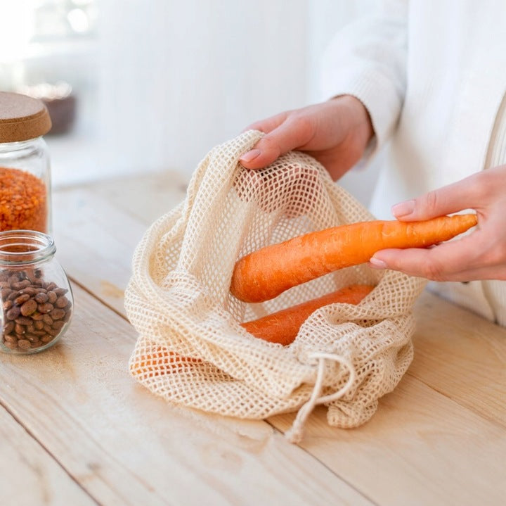 Worek z siatki bawełnianej 300x450mm Ecru