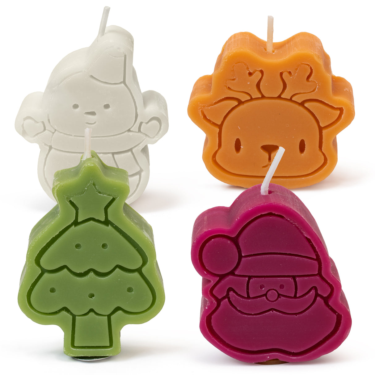 Zestaw świeczek zapachowych z motywem świątecznym 4szt.