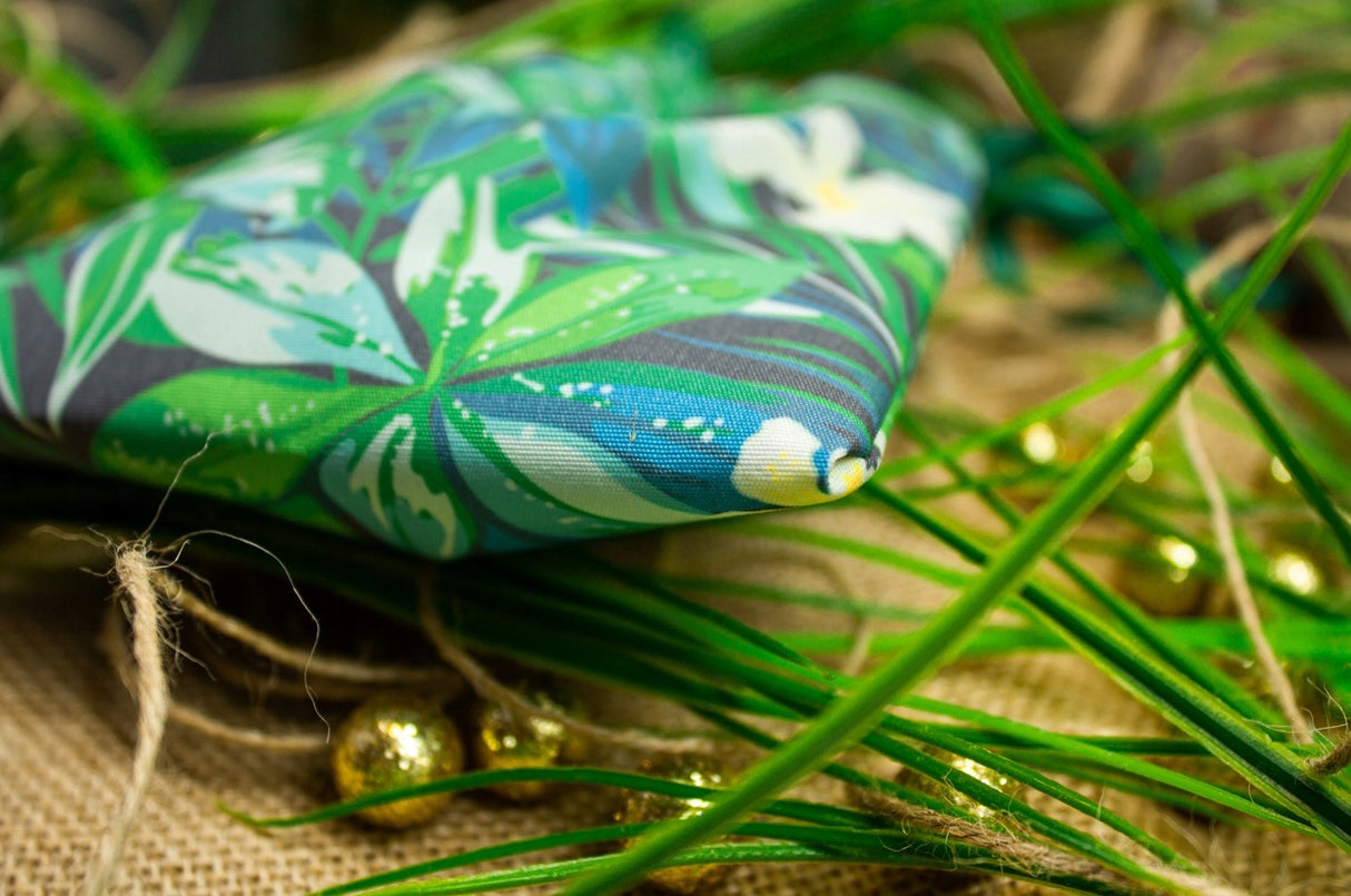 Worek Poliestrowy Zielony 15x20cm Liście Ozdobne