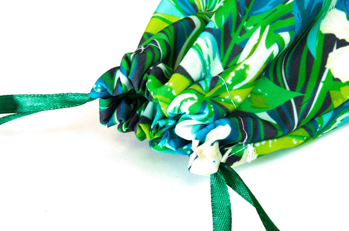 Worek Poliestrowy Zielony 15x20cm Liście Ozdobne