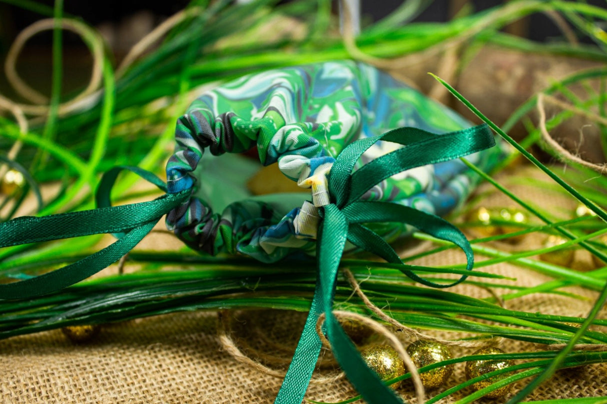 Worek Poliestrowy Zielony 15x20cm Liście Ozdobne