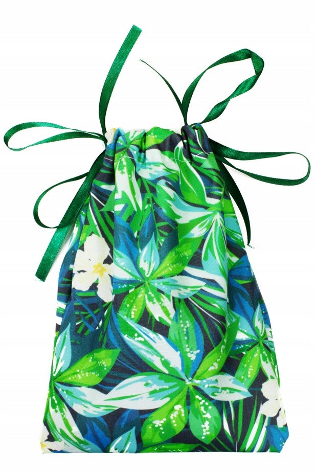 Worek Poliestrowy Zielony 15x20cm Liście Ozdobne