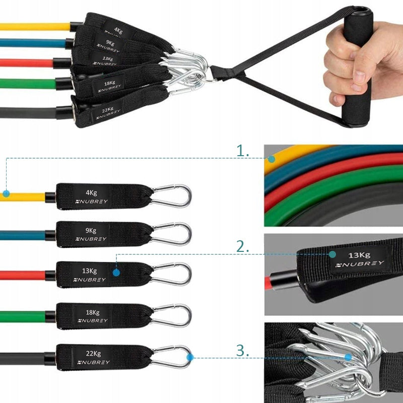 Zestaw 5 gum oporowych do ćwiczeń ekspander 5szt